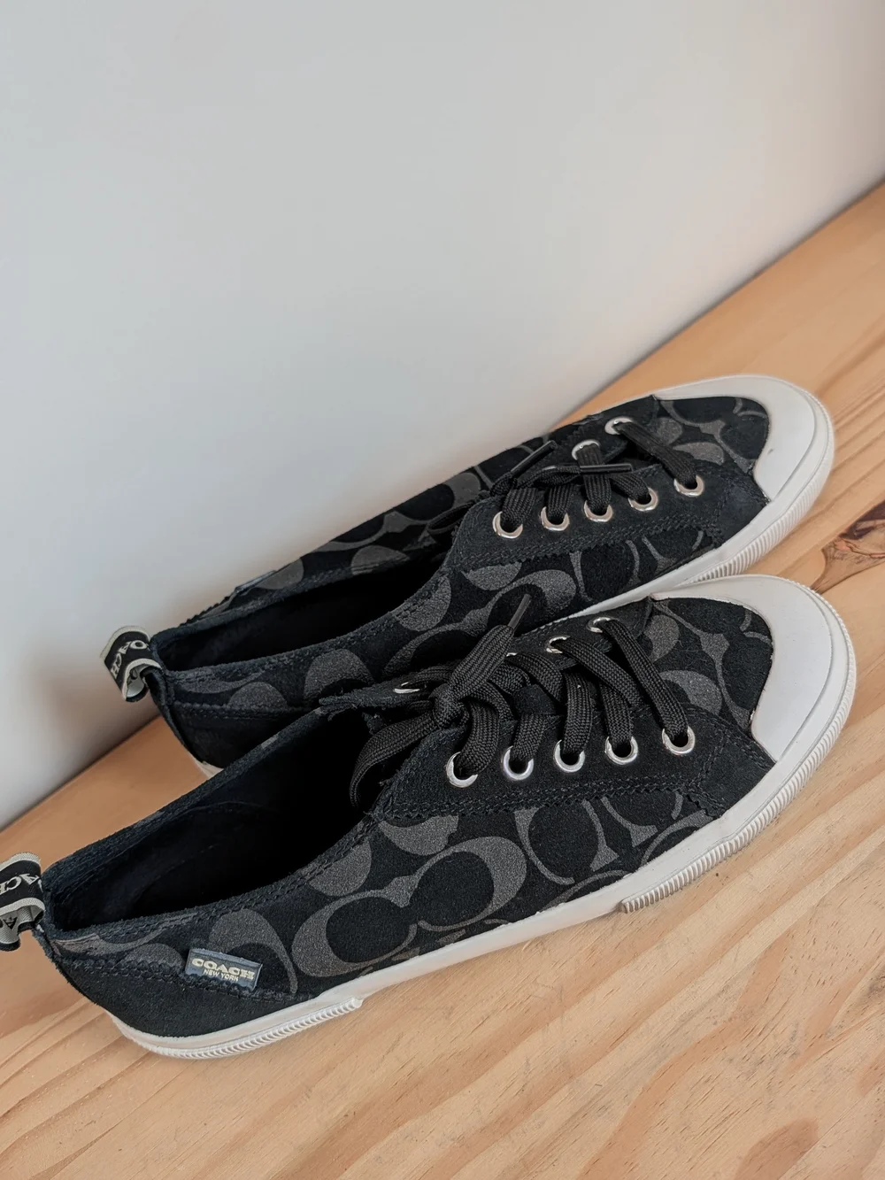 Coach Black Signature Canvas Low-Top Sneakers